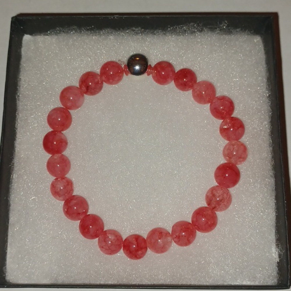 Pink Angelite Stone Bracelet
